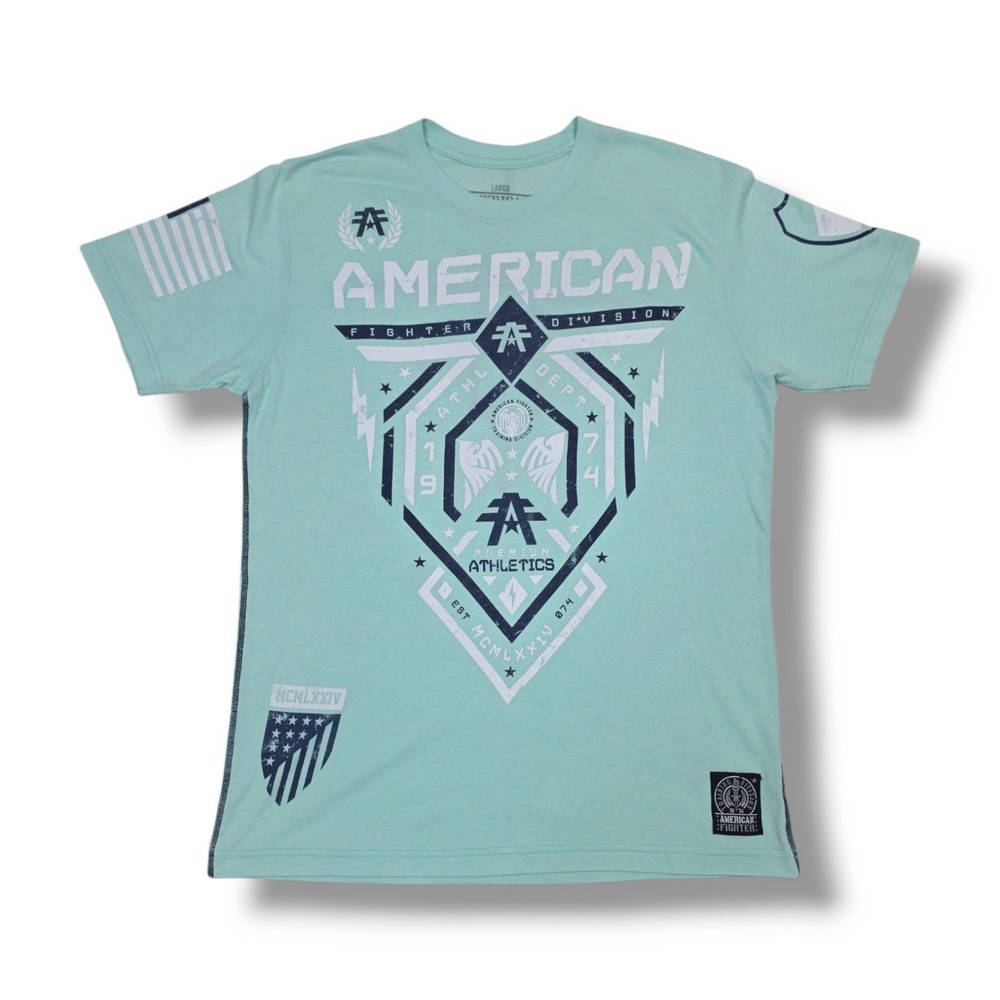 American Fighter Graphic Training Division Athletic Sea Green T-Shirt Men's L